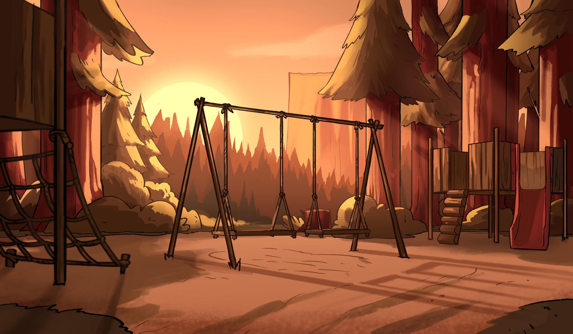 Gravity Falls Style Study - Evening