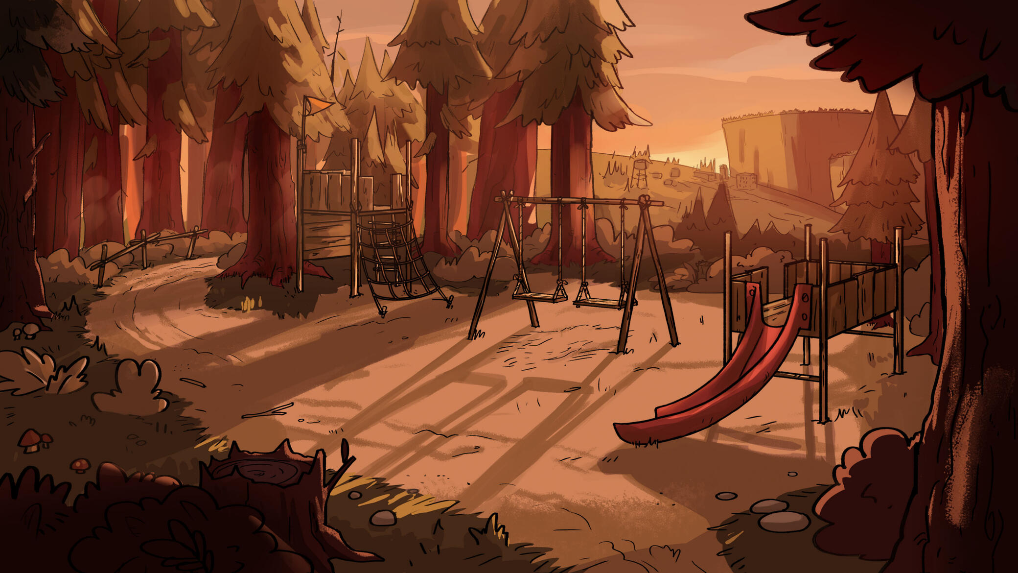 Gravity Falls Style Study - Evening